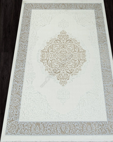 Ковер турецкий 00759B SAHARA (Полиэстер, кремовый)