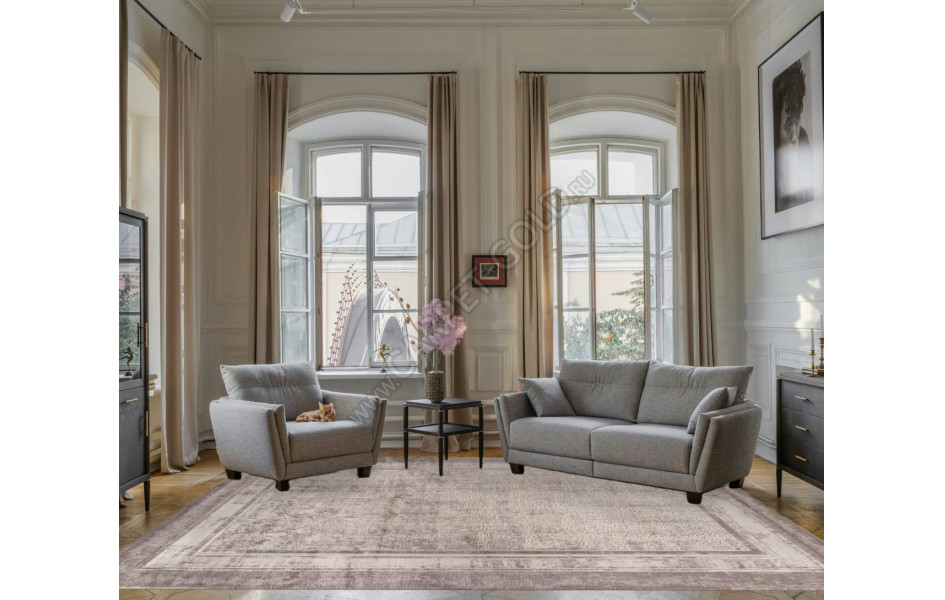 Ковер O2445 - 680 CREAM / BROWN - Прямоугольник - коллекция BRAND