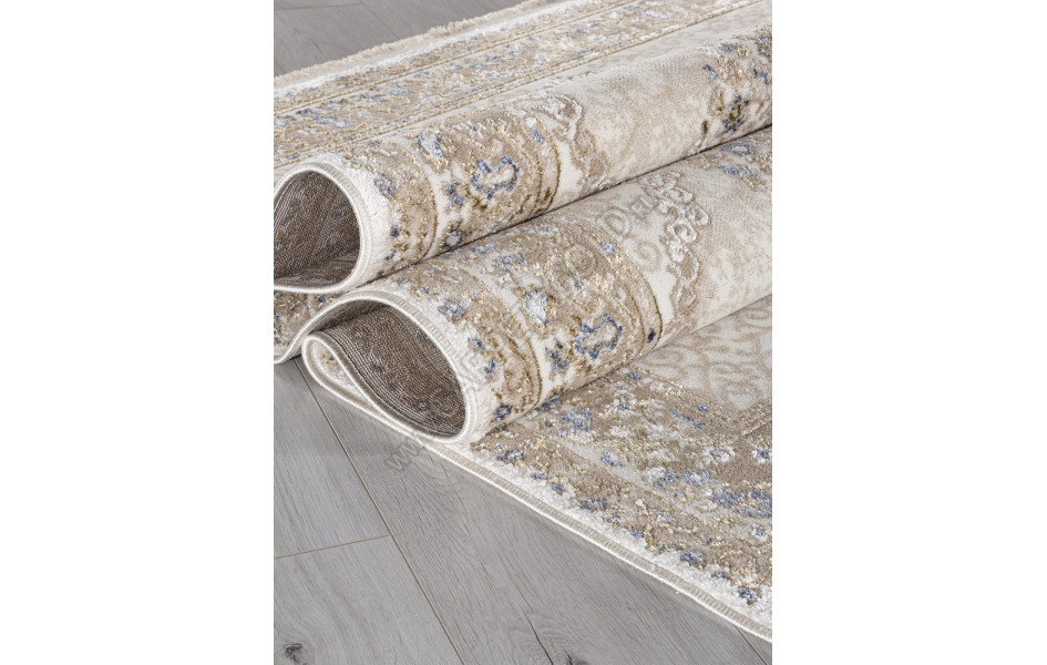 Ковер 27226A - BEIGE / BLUE - Прямоугольник - коллекция MOSSO